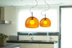 suspension / contemporaine / en acier / en méthacrylate