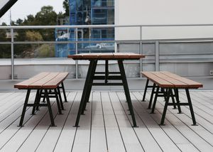 ensemble table et bancs contemporain