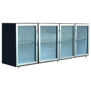 réfrigérateur professionnel / sous plan / à 4 portes / en inox