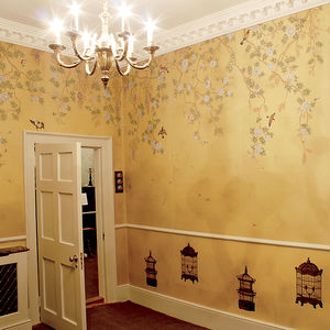papier peint classique / à motif floral / à motif animalier / chinoiserie