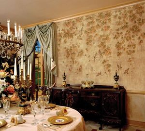 papier peint classique / à motif floral / à motif animalier / chinoiserie