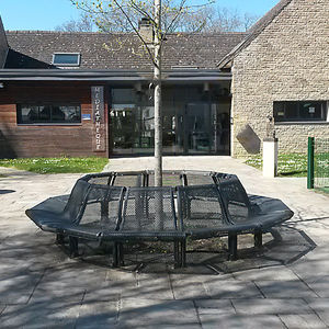 banc public / contemporain / en acier galvanisé / modulaire