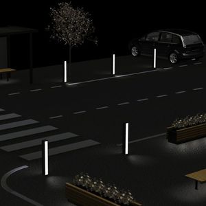borne d'éclairage urbaine / contemporaine / en acier galvanisé / à LED