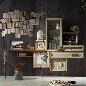 buffet mural / design original / en bois laqué / modulable