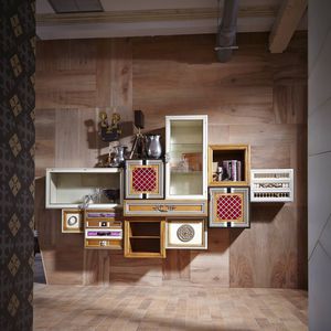 buffet mural / design original / en bois / modulable