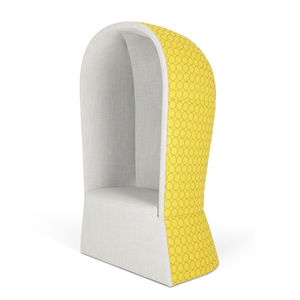 fauteuil design original / en tissu / avec dossier haut / tapissé