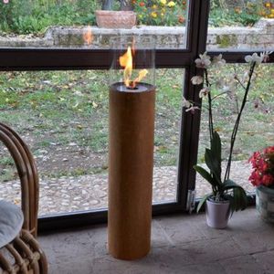 brasero de jardin au bioéthanol / en acier / contemporain