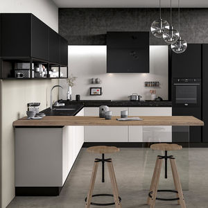 cuisine contemporaine / en chêne / en verre / en acier laqué