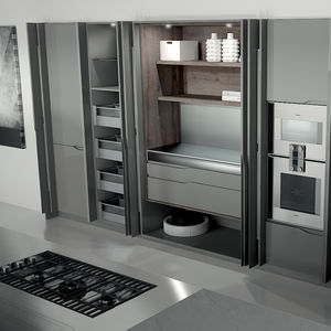 armoire de rangement pour cuisine contemporain / en bois