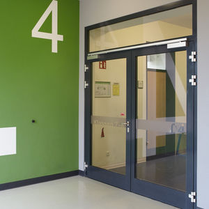 profilé pour porte en aluminium / de sécurité / à isolation thermique / coupe-feu