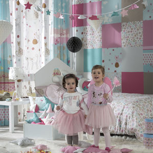 tissu d'ameublement / pour rideaux / à motif / en coton