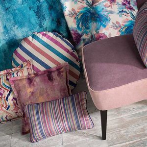 tissu d'ameublement / uni / à rayures / à fleurs