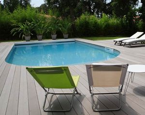 piscine en blocs à bancher en polymère / enterrée / en béton / d'extérieur