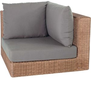 fauteuil contemporain / en tissu / en osier / avec coussin amovible