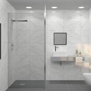 paroi de douche fixe / rectangulaire / en verre / résidentielle
