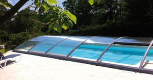 abri de piscine bas