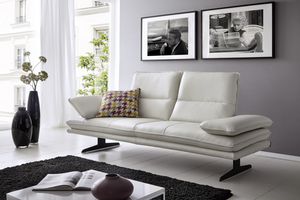 canapé d'angle / contemporain / en tissu / en cuir