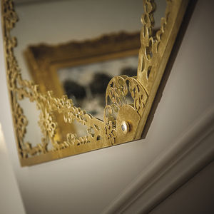 miroir mural / classique / en fer