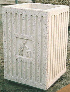 poubelle publique / en béton / contemporaine