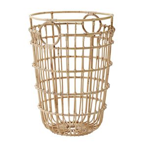 panier à linge en rotin