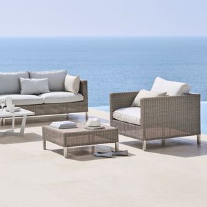 repose-pied contemporain / en rotin / de jardin