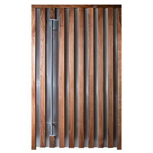 porte d'entrée / à pivot / en bois / en inox