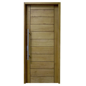 porte d'entrée / battante / en chêne / en inox