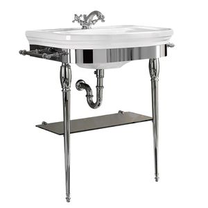 console pour lavabo en nickel