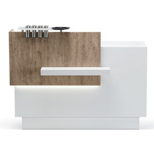 banque d'accueil en bois
