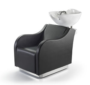 bac à shampoing avec repose-pieds