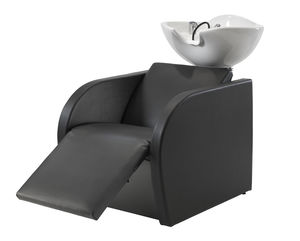 bac à shampoing avec repose-pieds