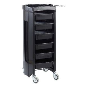chariot de service / pour salon de coiffure / en plastique / en bois