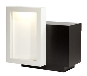 banque d'accueil en bois