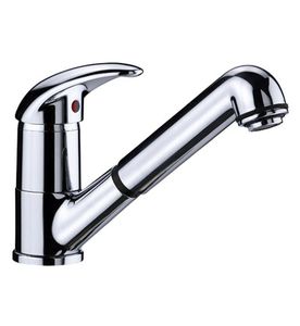 mitigeur pour vasque / en métal chromé / mécanique / 1 trou