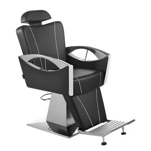 fauteuil de barbier en simili cuir / avec repose-pieds / avec repose-tête / à hauteur réglable