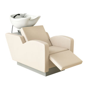 bac à shampoing avec repose-pieds