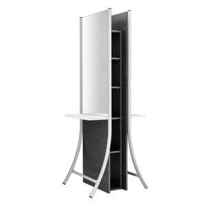 coiffeuse contemporaine / en aluminium / pour salon de coiffure / 2 places