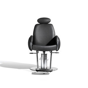 fauteuil de barbier en métal chromé