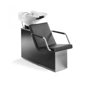 bac à shampoing avec repose-pieds