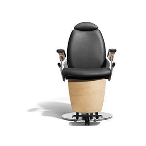 fauteuil de barbier en tissu / en bois / avec repose-pieds / avec repose-tête