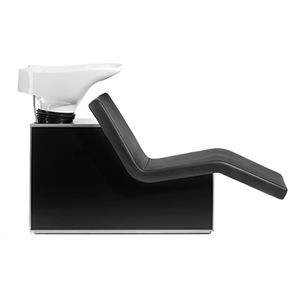 bac à shampoing avec repose-pieds
