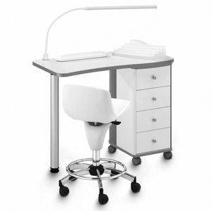 table de manucure avec éclairage intégré