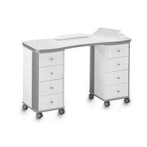 table de manucure avec rangement intégré
