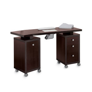 table de manucure avec rangement intégré