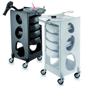 chariot de soins / pour salon d'esthétique / en métal