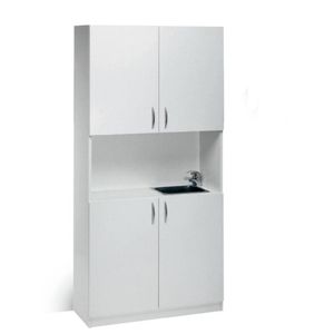 meuble avec lavabo pour salon de coiffure
