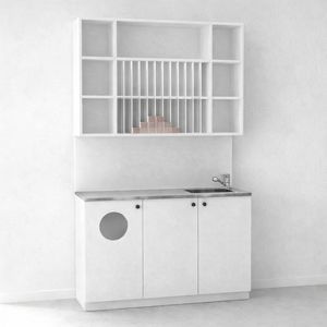 meuble avec lavabo pour salon de coiffure