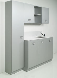 meuble avec lavabo pour salon de coiffure