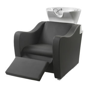 bac à shampoing avec repose-pieds