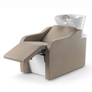 bac à shampoing avec repose-pieds